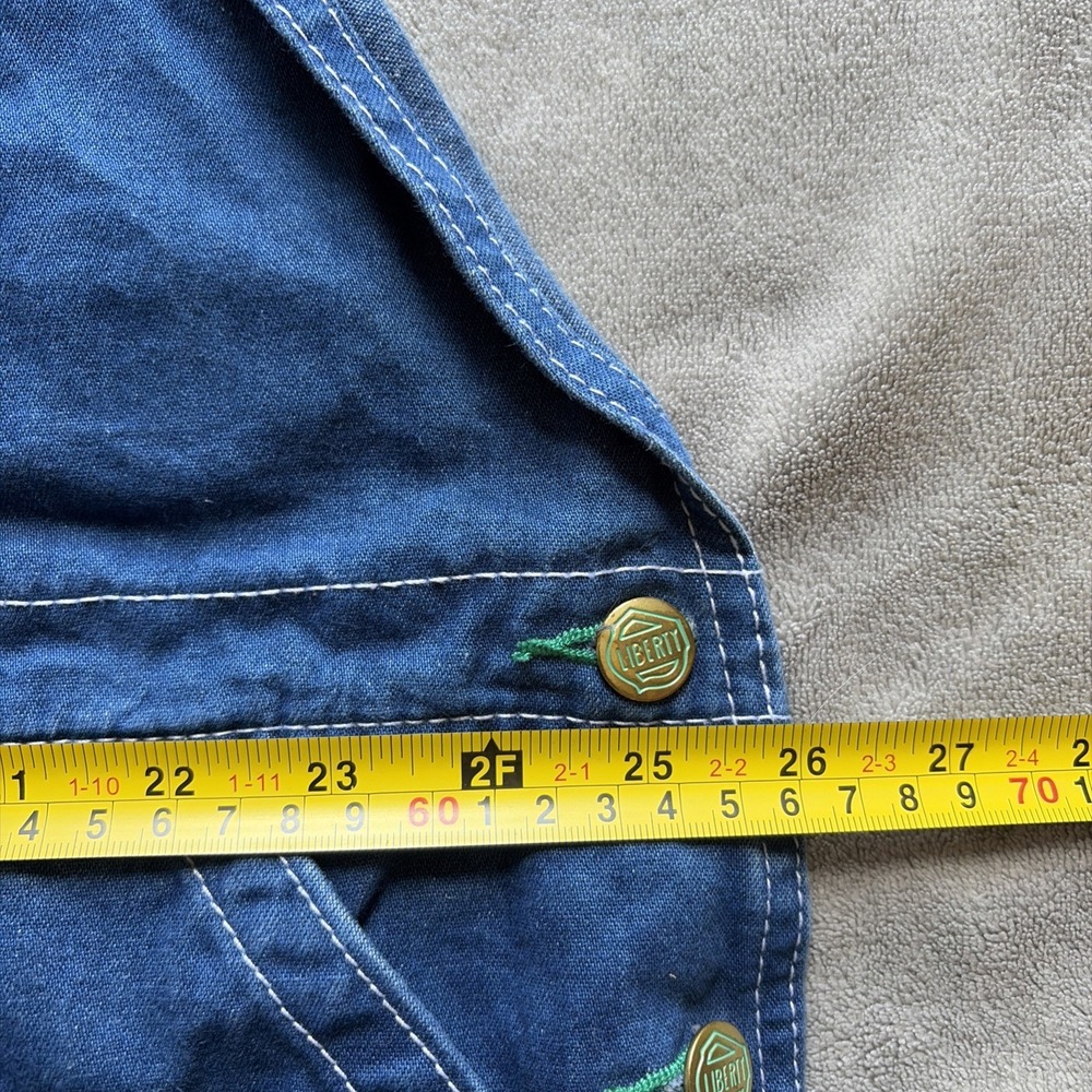 Vintage Liberty Overalls Men's 50x30 Blue Denim Bib Dungarees Workwear Cotton - Picture 4 of 7